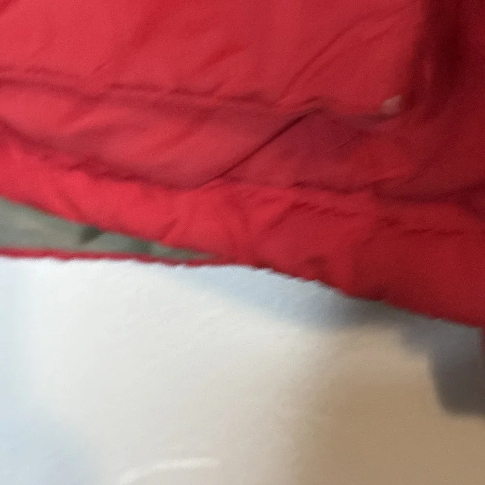 J Crew Puffer Jacket Quilted‎ Men's Large Red Snap Pocket Zip Front Winter Warm